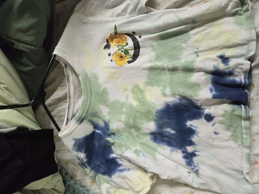 Multicolored Short Sleeve Croptop