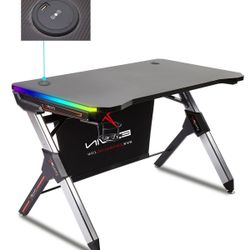 Gaming Table with RGB light and wireless charging