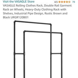 Garment Rack, 2 Levels, Shoe Space