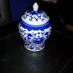 Blue & White  Porcelian  Canister