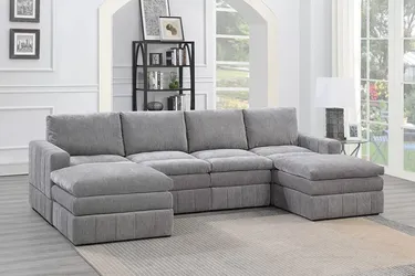 Brand New Grey Super Plush Modular Sectional Sofa