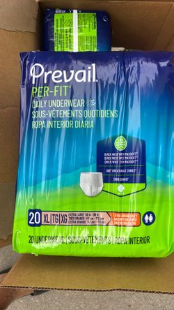 Box of Adult Diapers/4 pack of 20 pcs each bag