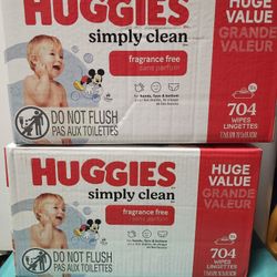 Huggies Wipes  Each  Box $18