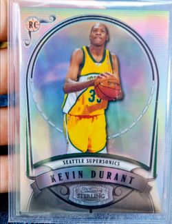 Topps bowman sterling Kevin durant refractor Rookie card