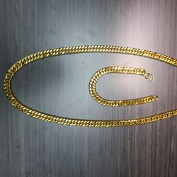 Matching necklace and bracelet gold plated