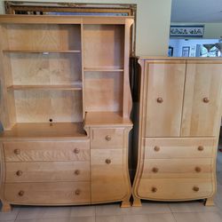Baby  Changing Table Dresser With Hutch And Chest You Ca. Use Until Their Teen Years  Pali
