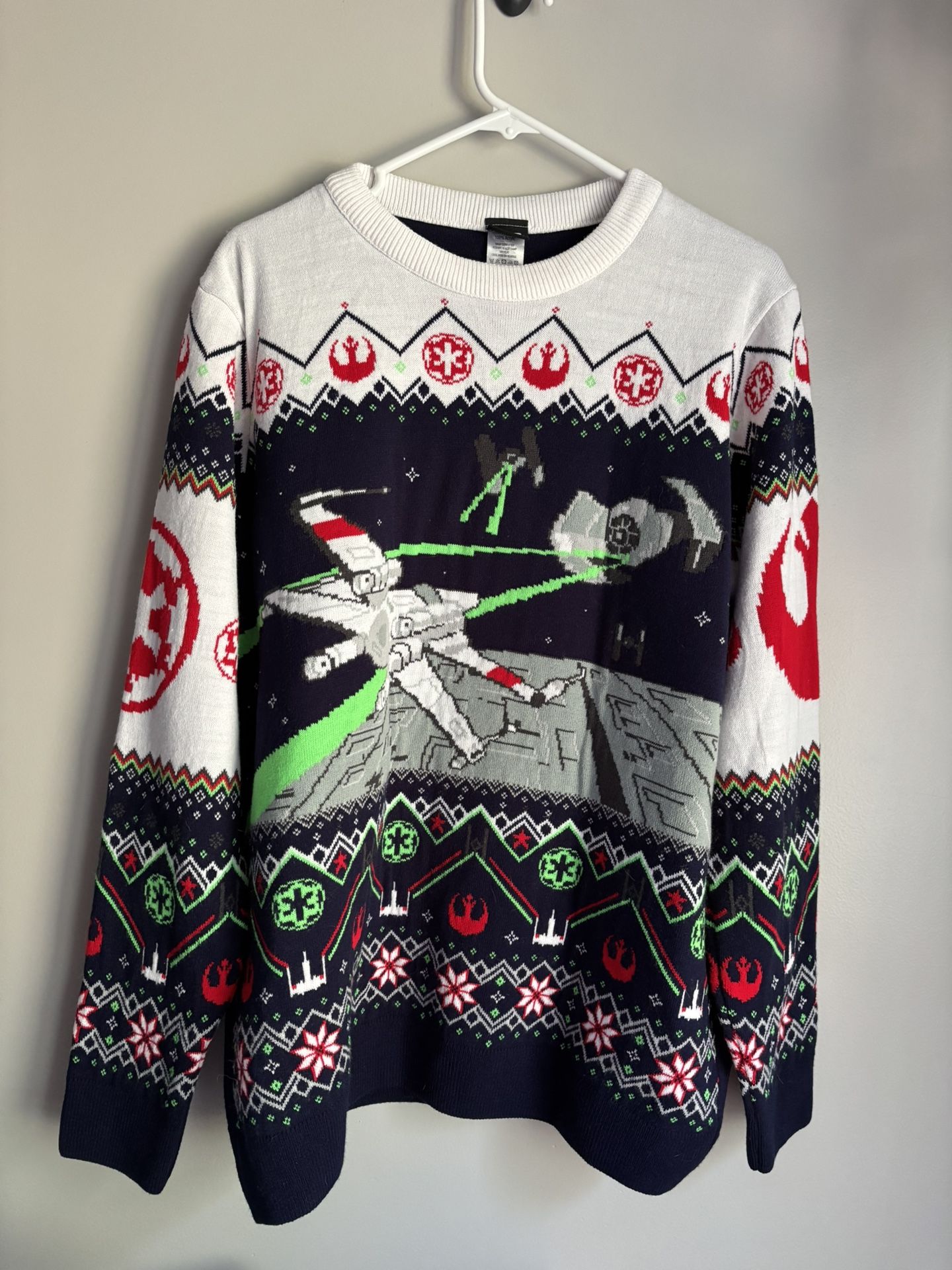 Disney Star Wars Knit Sweater Adult Men’s Size XXL Holiday Fair Isle Pullover