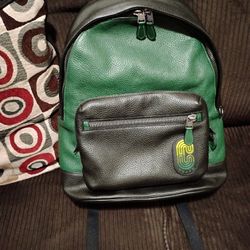 *new* Coach West Large Green Pebble Backpack $130