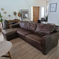 West Elm Sleeper Sofa Sectional Leather