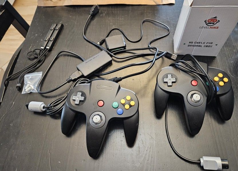N64 3rd Party Controllers + N64 HDMI adapter + Misc Nintendo Parts