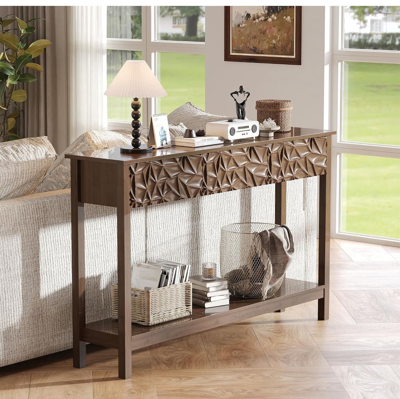 Brown console Table - NEW IN BOX