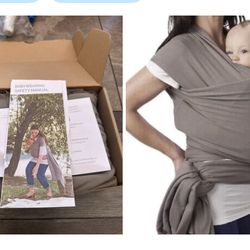 NEW Boba Baby Wrap Carrier - Original Baby Carrier Wrap, Baby Sling for Newborns - up to 35lb (Grey)