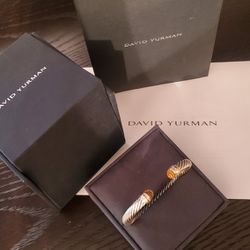 DAVID YURMAN Cable Classic Collection Bracelet with Citrine  and 14K Yellow Gold, 7mm