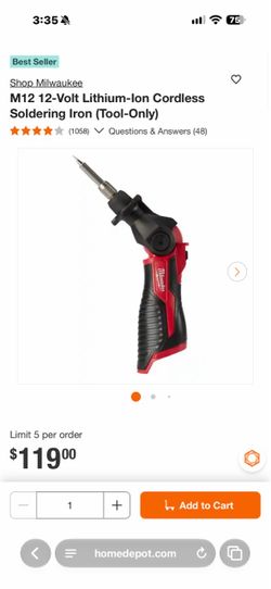 Milwaukee soldering iron