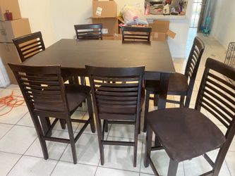Dining table with 7 chairs