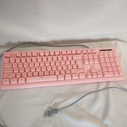 17.5"L. Pink Gaming Keyboard 