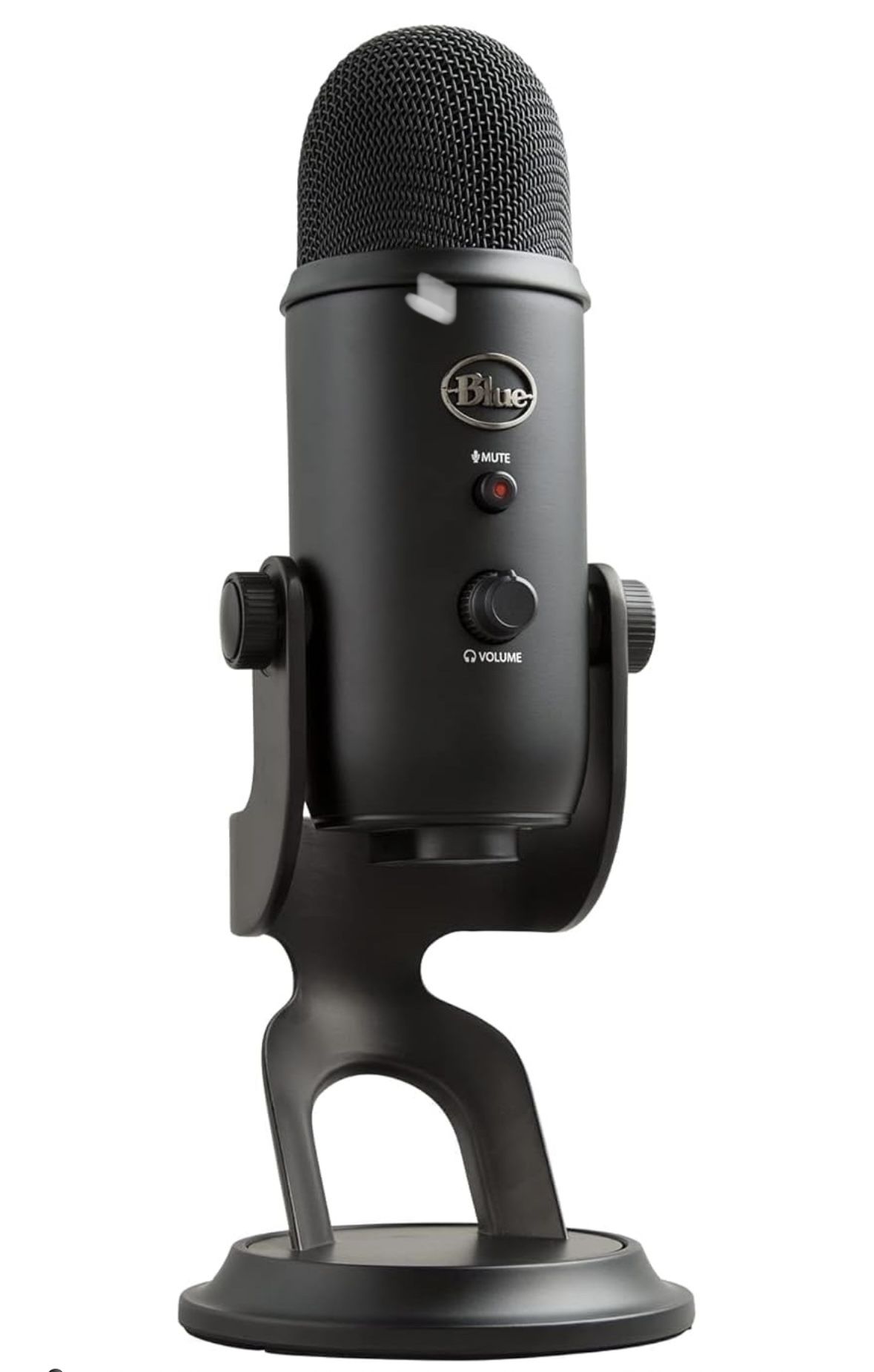 Logitech for Creators Blue Yeti USB Microphone for Gaming, Streaming, Podcasting, Twitch, YouTube, Discord, Recording for PC and Mac, 4 Polar Patterns