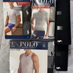 Polo Ralph Lauren Cotton Crews & Cotton Tanks Size XL Brand New