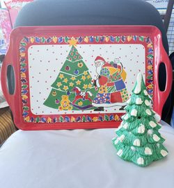 Christmas Tray And Christmas Tree Decors