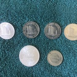 Set Of (6) Vintage 1970’s-80’s Tokens
