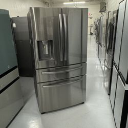 4 Door Fridge Stainless Steel Double Drawer Water Ice Brand New 1 Year Warranty 