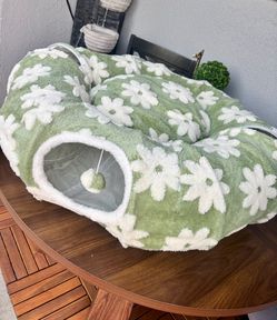 GREEN FLOWERS CAT TUNNEL 💚🐱