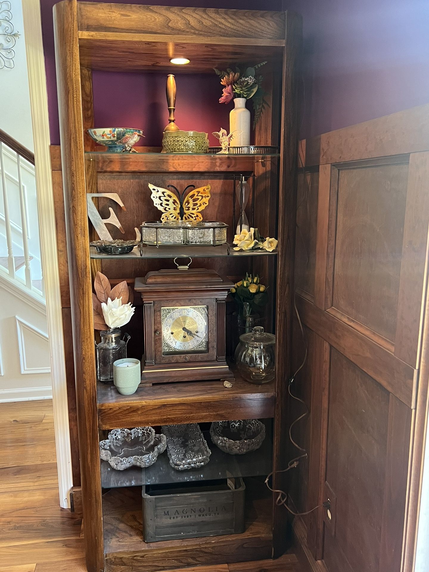 Wood & Glass Shelving Unit
