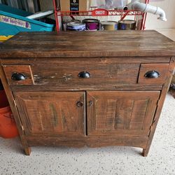 Solid Wood Antique Bar/ Storage Hutch 41 W 19 D 35 H. 190 Obo