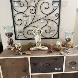 Iron Wall Decor With Votive Candles 