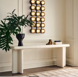 Cb2 Bodene 82" Ivory Resin Console Table