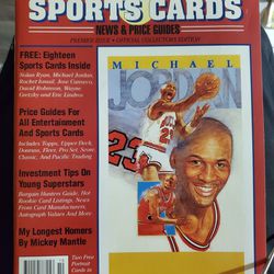 Micheal Jordan Cover Premier Issue Of Sports Cards Magazine 