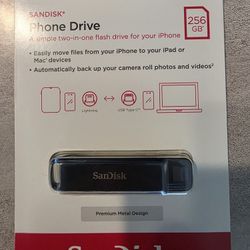 SanDisk Phone Drive 256 GB NEW In The Package 
