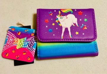 Loungefly Lisa Frank rainbow unicorn trifold wallet