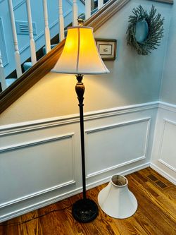 Attractive Floor Lamp with second  identical lampshade