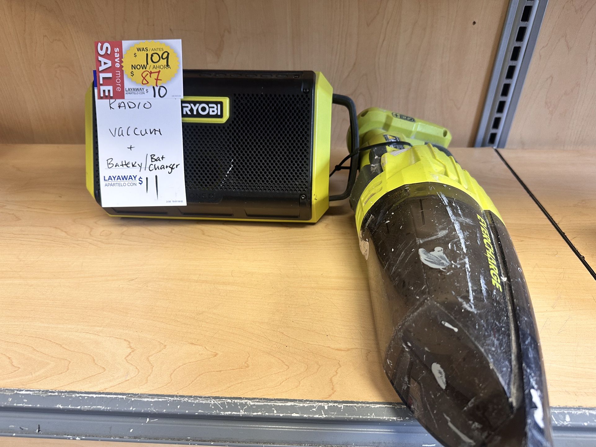 Ryobi Speaker And Vacuum