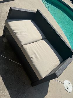Outdoor Wicker Loveseat
