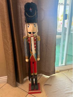 Vintage 42 inch tall nutcracker Christmas decor