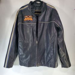 Harley Davidson Men's XL Leather Zipper Jacket 