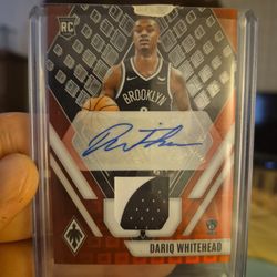 Rc Red Pandora Dariq WhiteHead two color patch autograph phoenix panini numbered 08/11