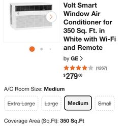 GE® 8,000 BTU SMART ELECTRONIC WINDOW AIR CONDITIONER 