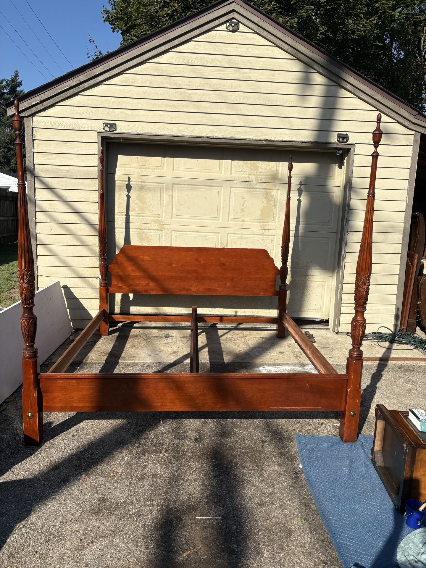 Antique Cherry Four Poster King-Size Bed