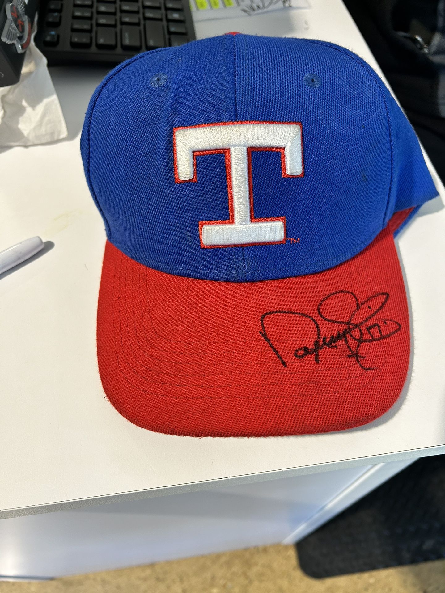 Rangers Autographed Hat