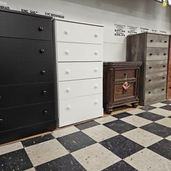 Brand New 5 Drawer Dressers Black White Grey Cherry NO ASSEMBLY REQUIRED New in Box $139.99