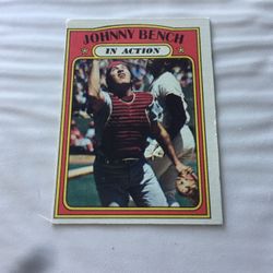 1972 Johnny Bench Baseball Card