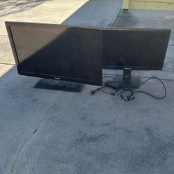 Samsung 40” TV And Nixeus 27” LED monitor 