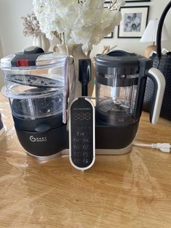 Babymoov Duo Meal Station Grey: Multi-Speed Baby Food Maker Steamer and Puree Blender, Baby Food Processor that warms & defrosts (Nutritionist Approve