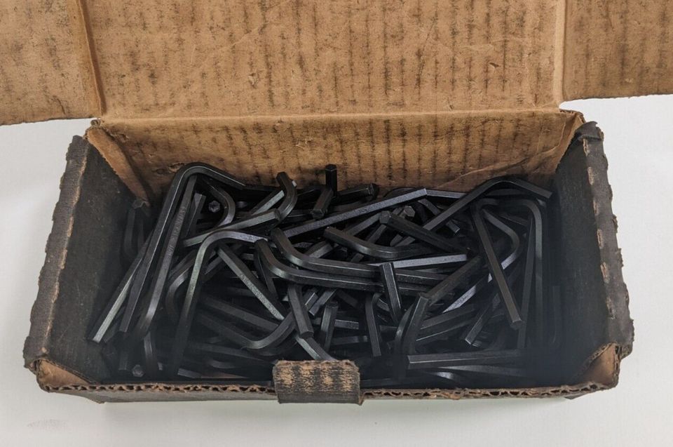 100 Hex Key Allen Wrench Short Arm SAE 3/16" Inch Pack Lot 2.8" L Tip Made in US Bulk Lot Tools