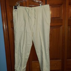 MENS XXL AXCESSFLAT FRONT PANTS NEW WITH TAG INCLUDING $50.00 PRICE STICKER 