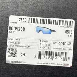 Oakley Radar EV Path Matte Black Prizm Deep Water Polarized Sunglasses (New)