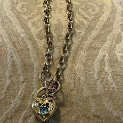 FOR SALE!!!Bracelet With Padlock Included With Aquamarine Stone. 